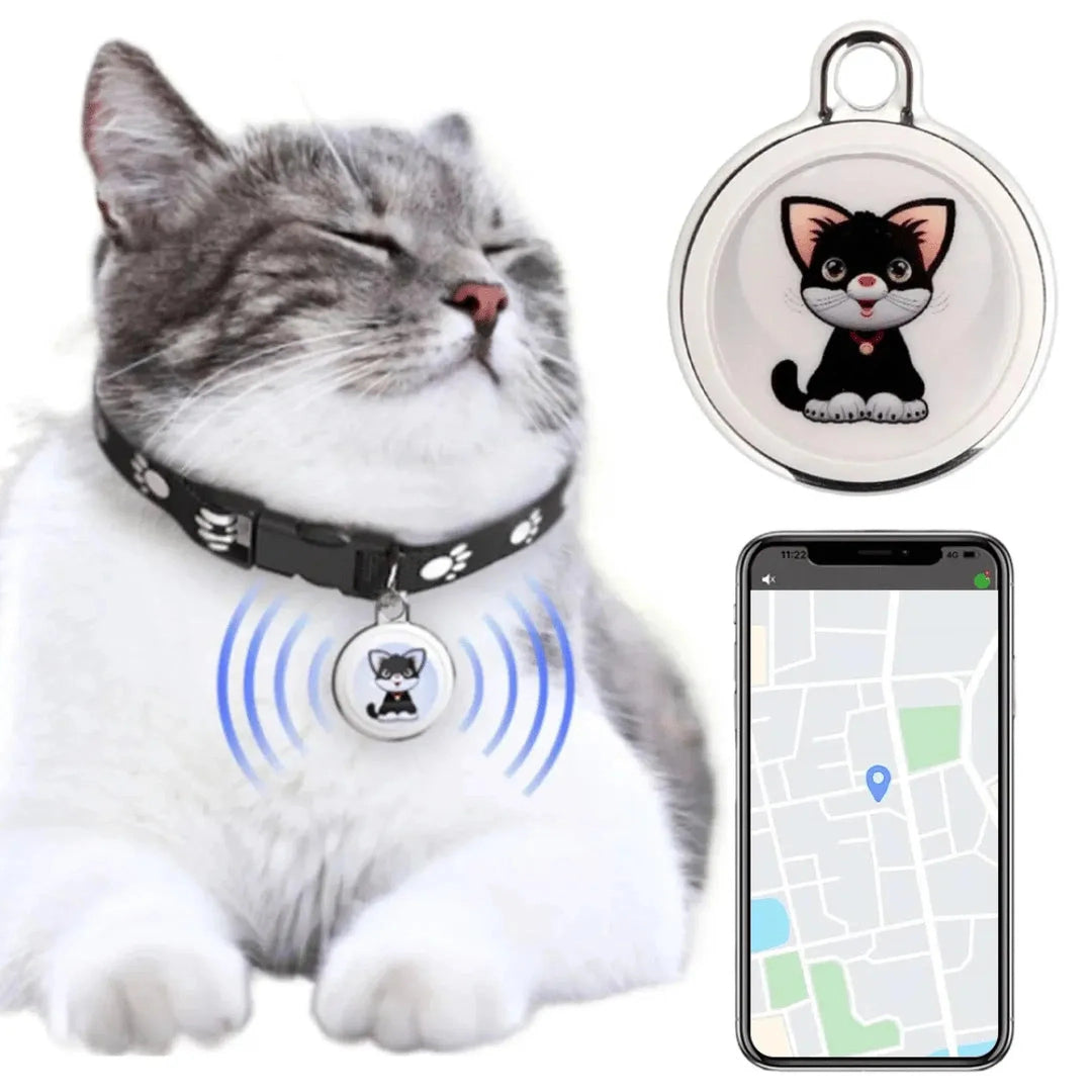 Waterproof GPS pet tracker collar for real-time dog and cat tracking, a smart pet safety accessory