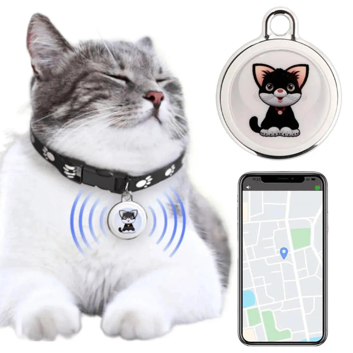 Waterproof GPS pet tracker collar for real-time dog and cat tracking, a smart pet safety accessory