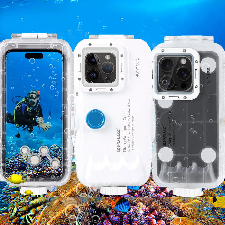 AquaShield iPhone waterproof diving case with precise touch control for seamless underwater photo & video.