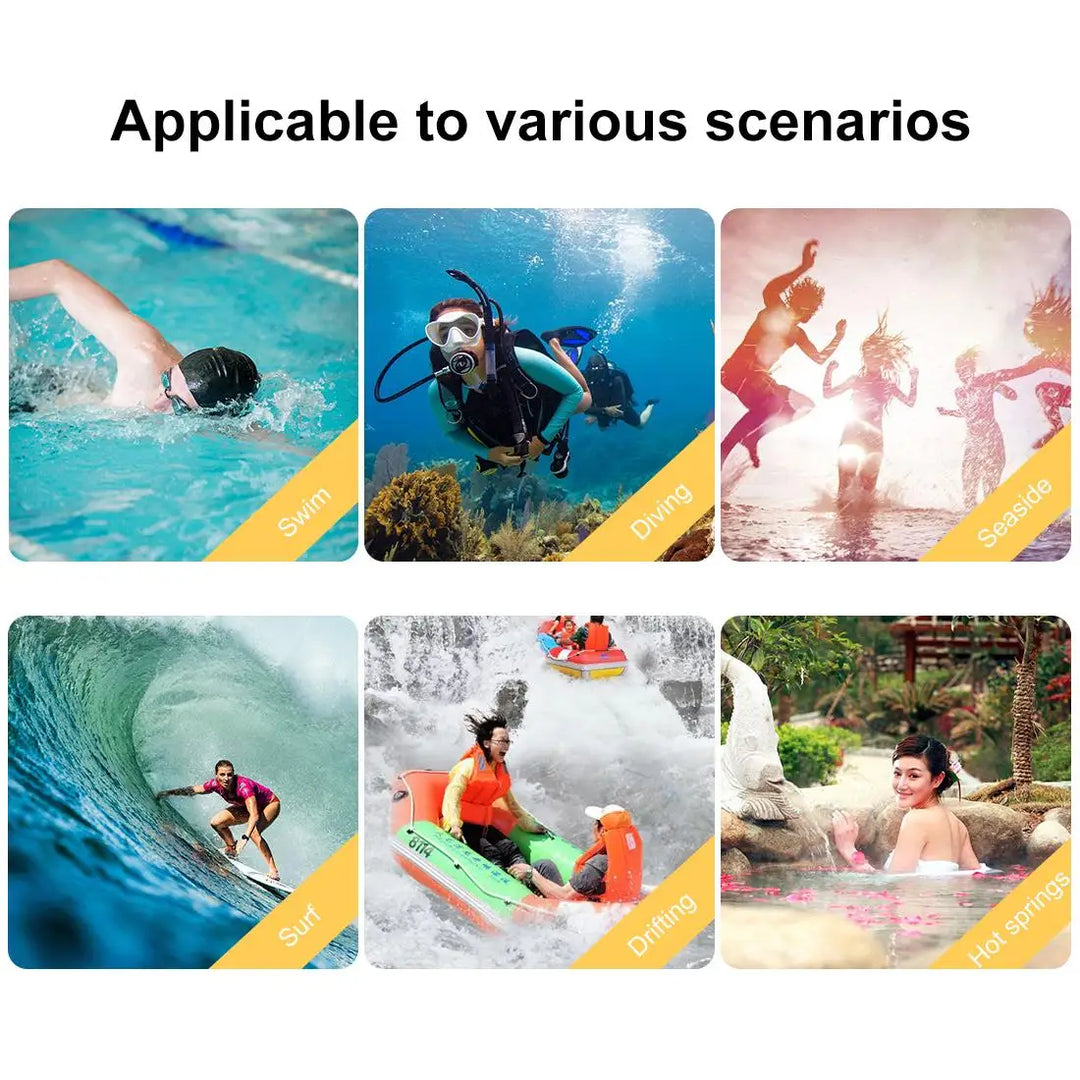 Unisex iPhone waterproof diving case, 130ft depth, touch control. Secure phone protection for underwater adventures.