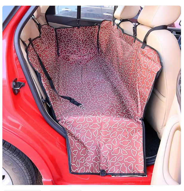 Pet car seat cover, waterproof & non-slip, universal fit for car protection during pet travel with dogs/cats.