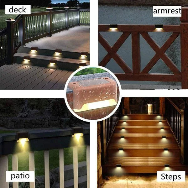 Durable outdoor solar path light, waterproof for all-weather performance in a garden setting