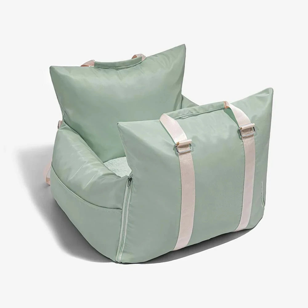 Waterproof pet bed for car, travel-friendly, removable cover, perfect for road trips with pets