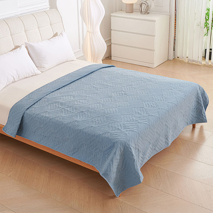 Stylized image of a pet blanket folded neatly on a chair, highlighting versatile home decor pet supplies.