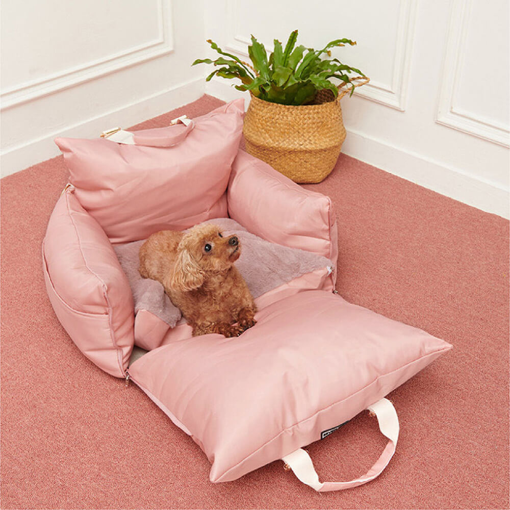 Machine washable waterproof dog car seat, fits most vehicles