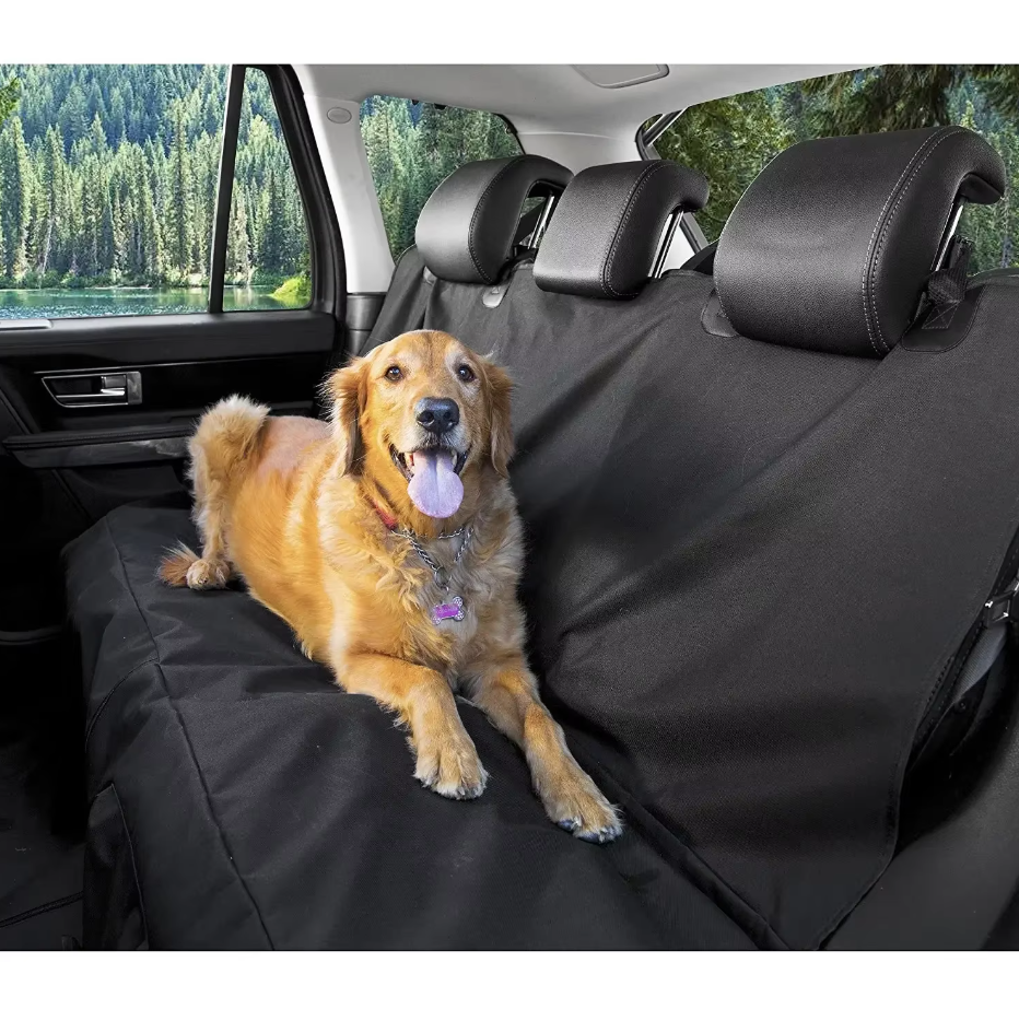 Waterproof pet car seat cover with side protection for dogs in vehicles