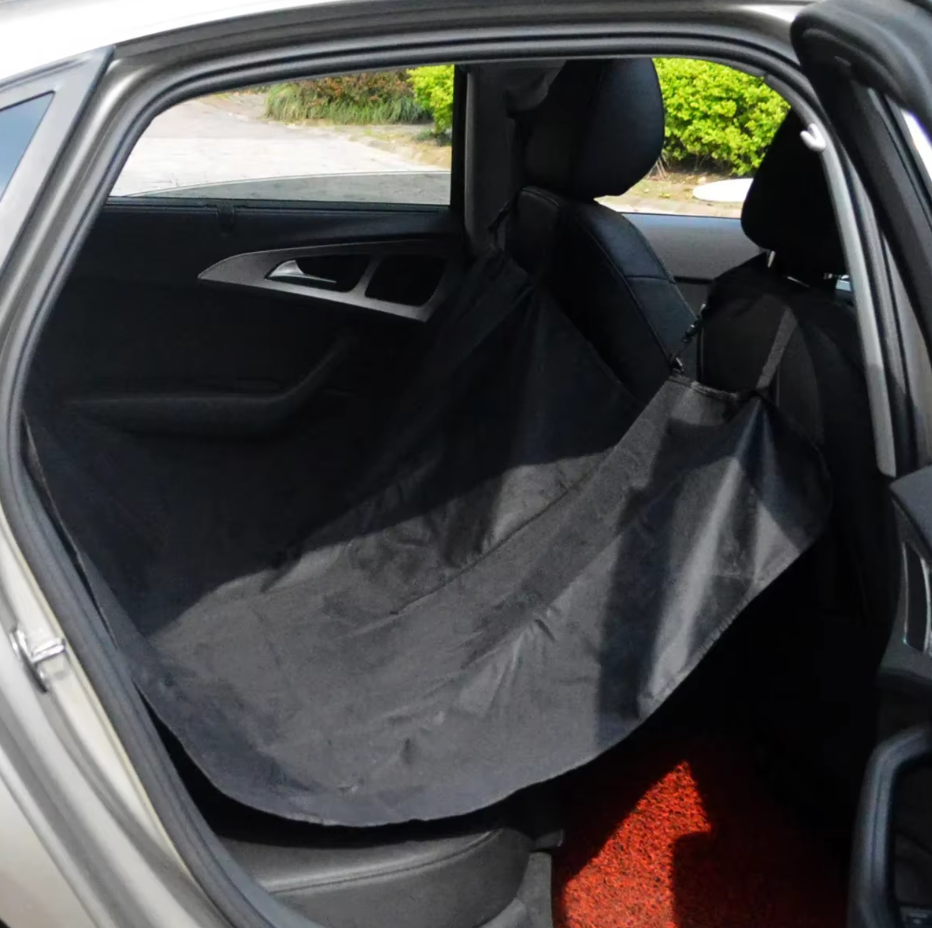 Durable pet car seat protector with side flaps for cargo areas