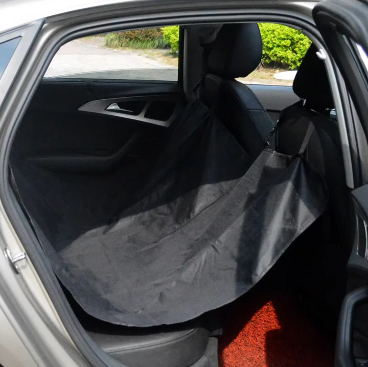 Durable pet car seat protector with side flaps for cargo areas