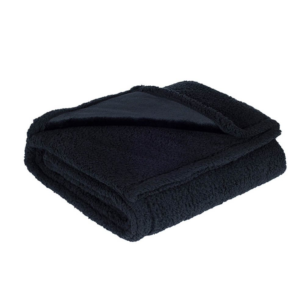 Grey waterproof pet blanket with flannel and sherpa fleece, pet supplies