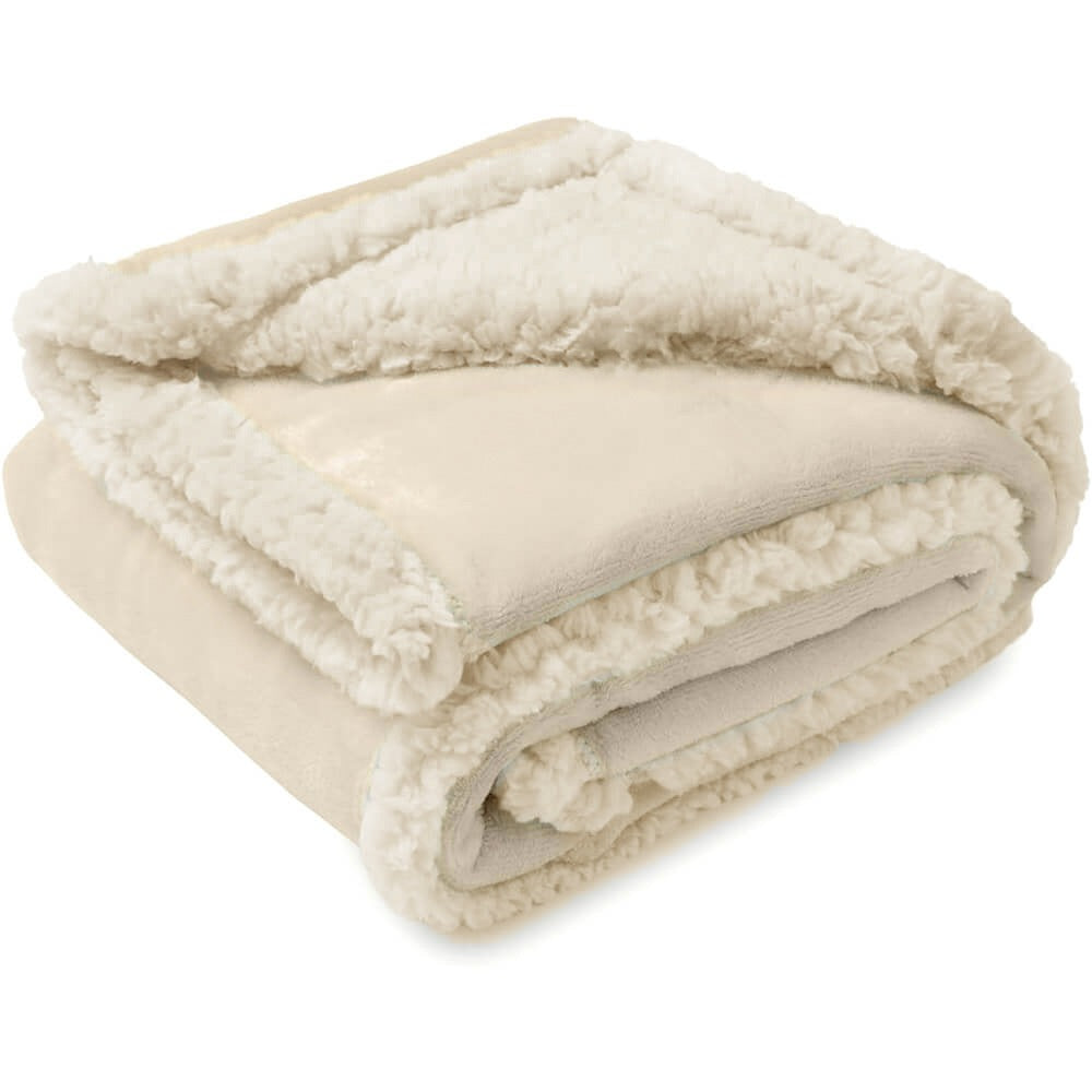 Pet blanket, waterproof flannel sherpa fleece, durable furniture protector