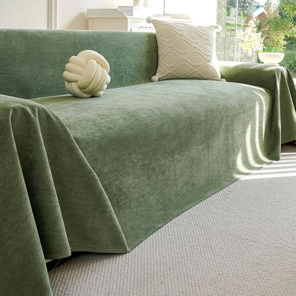 Texture shot of durable polyester waterproof scratch-resistant couch cover, ideal for homes with pets