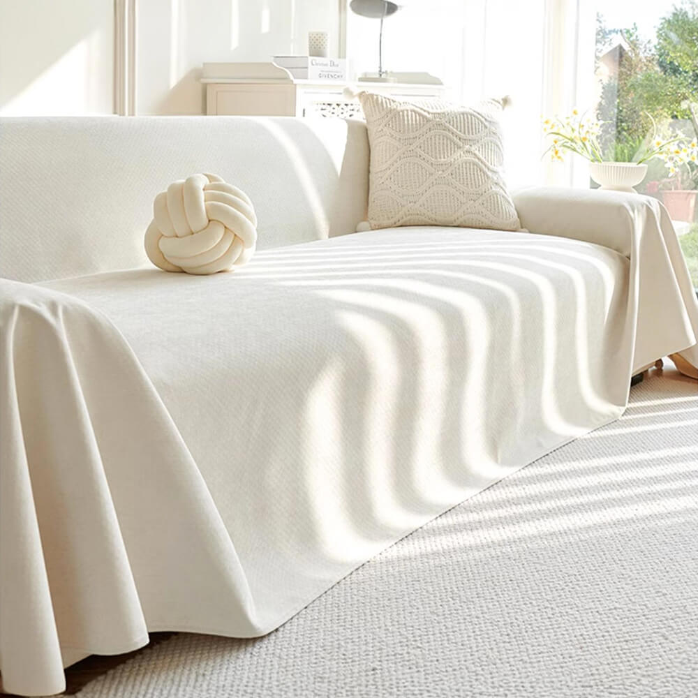 Waterproof pet-friendly sofa protector in a modern home, offering scratch resistance and style