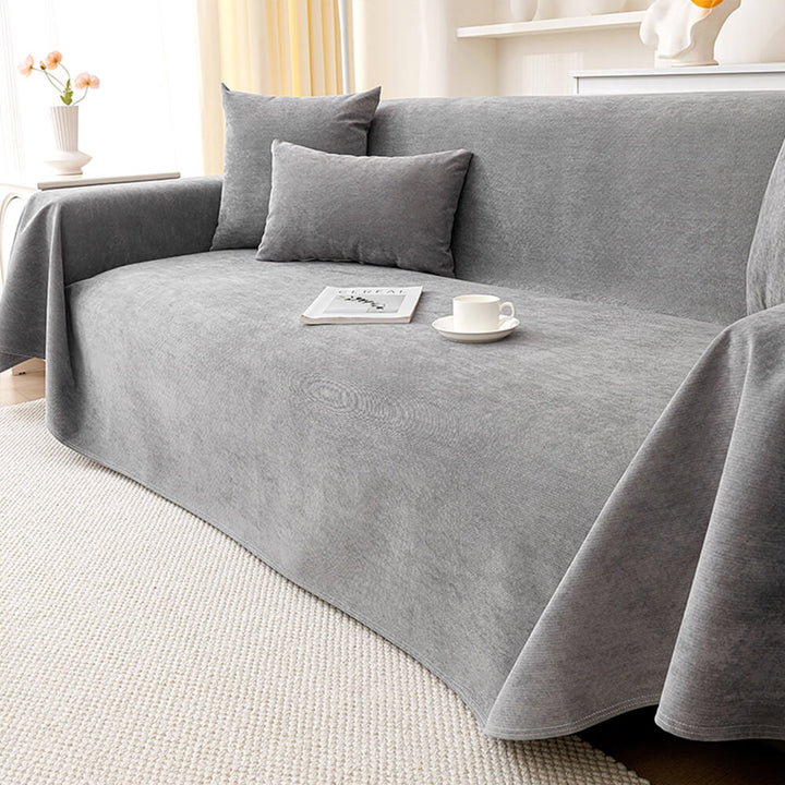 Aqua waterproof pet-friendly couch throw cover on a dark sofa, brightens home decor, scratch-resistant