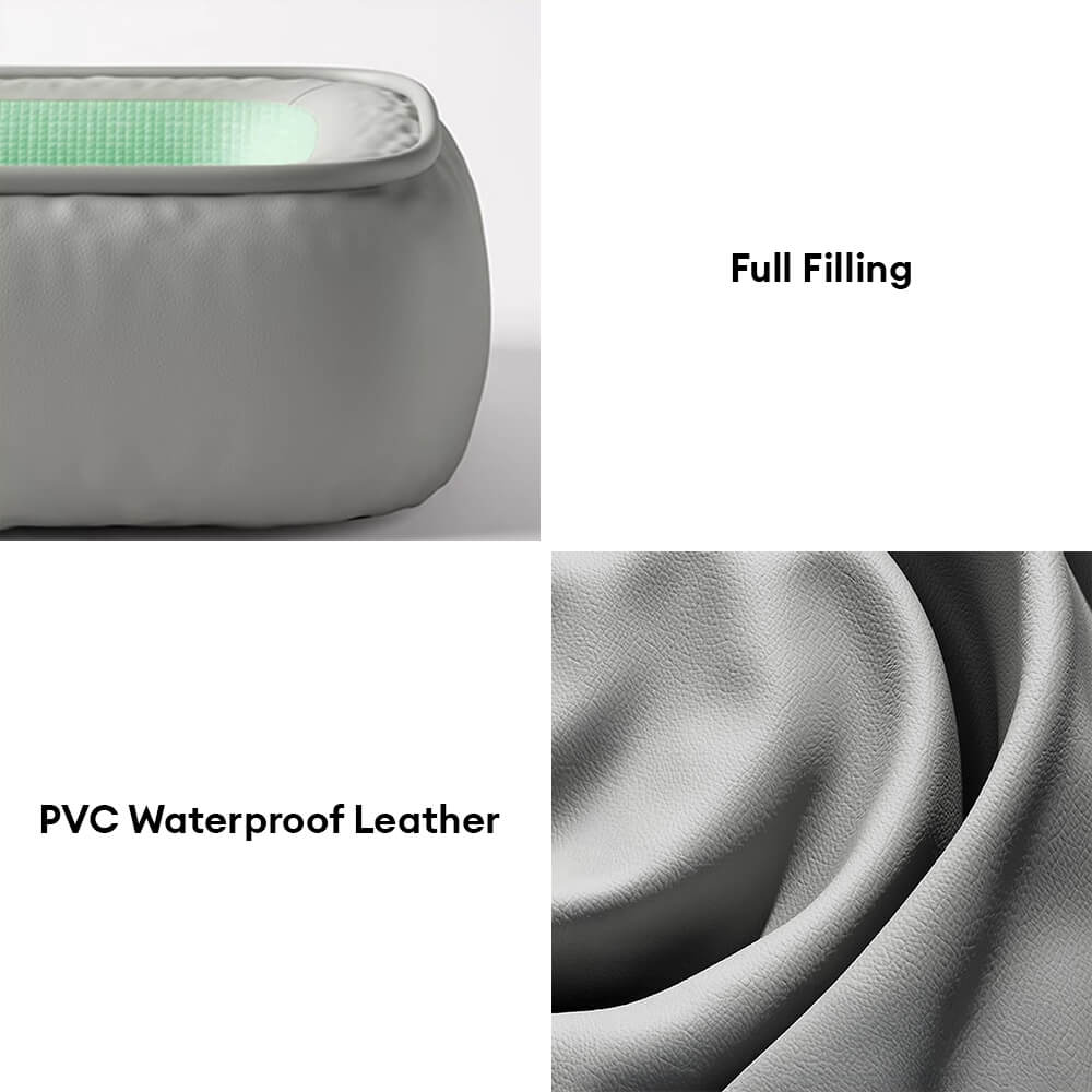 Durable pet bed with easy-clean PU leather surface, ideal for all dog sizes.