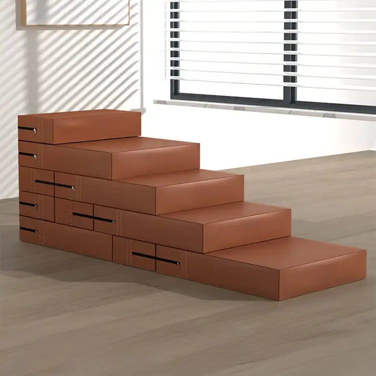 Waterproof and washable pet stairs, multi-level, PU leather, ideal pet furniture solution.