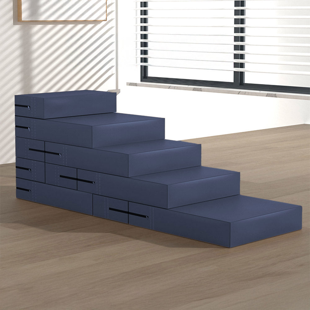 Easy clean pet stairs, waterproof PU leather, multi-level, perfect for dogs, cats & joint support.