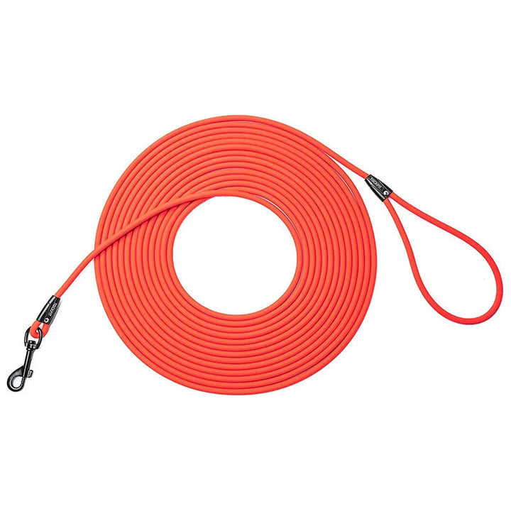 Set of colorful waterproof PVC dog leashes, odor-resistant pet gear for safe and fun all-weather dog walks.