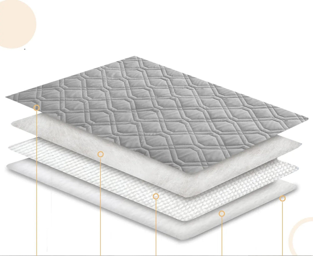Close-up of waterproof, quilted pet couch cover fabric, ideal non-slip sofa protector for dogs.