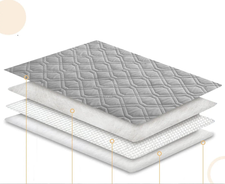 Close-up of waterproof, quilted pet couch cover fabric, ideal non-slip sofa protector for dogs.