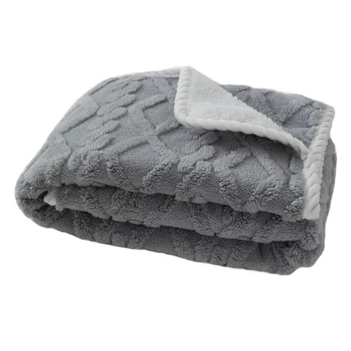 Grey waterproof pet blanket, New4, soft fleece for dogs, cozy and easy to clean