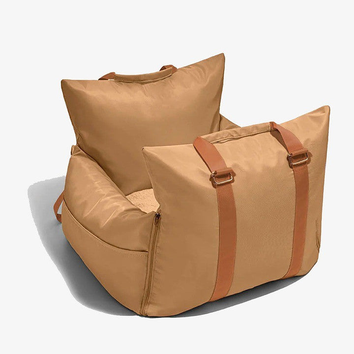 High-quality waterproof dog travel bed, ensures pet safety during car journeys, easy to wash.