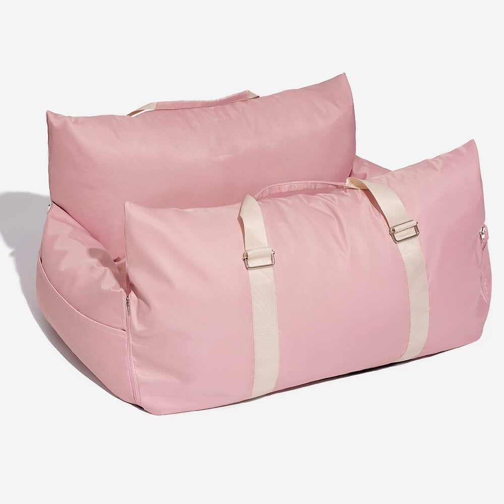 Waterproof travel dog car bed in a neutral tone, easy to install and clean, pet supplies.