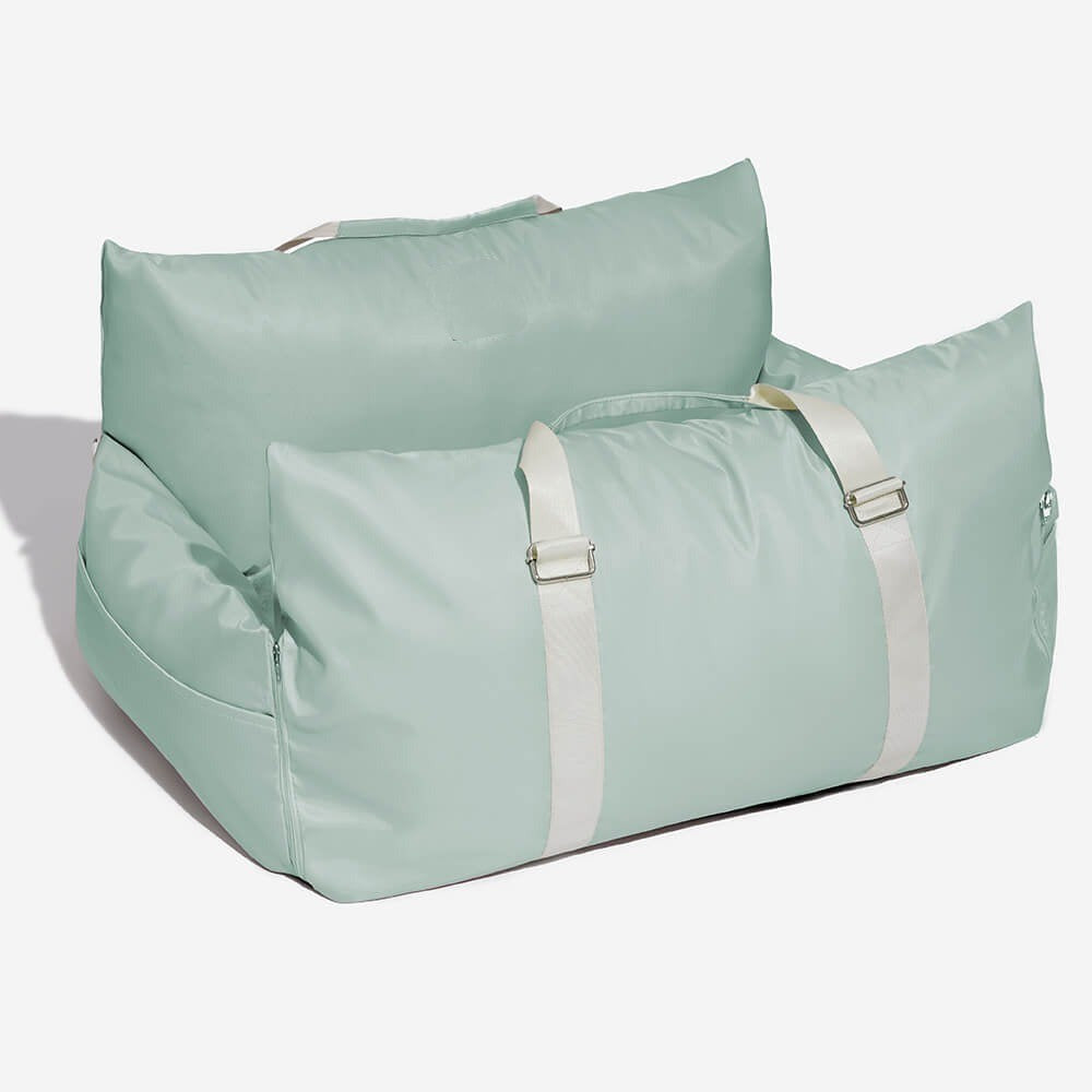 New4 waterproof dog car seat bed, protects seats from pet messes, with padded comfort.