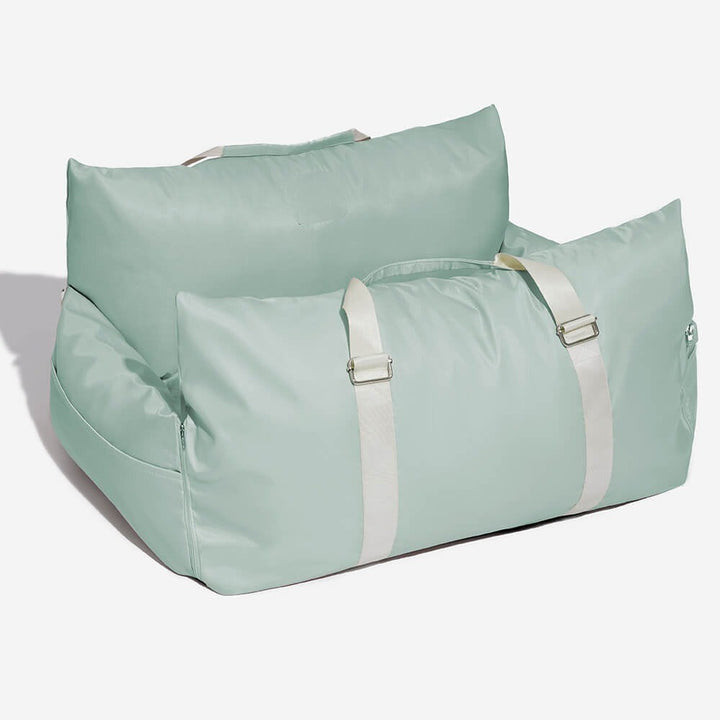 New4 waterproof dog car seat bed, protects seats from pet messes, with padded comfort.