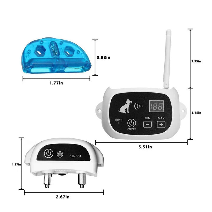 Wireless dog training collar with a remote control for effective pet training