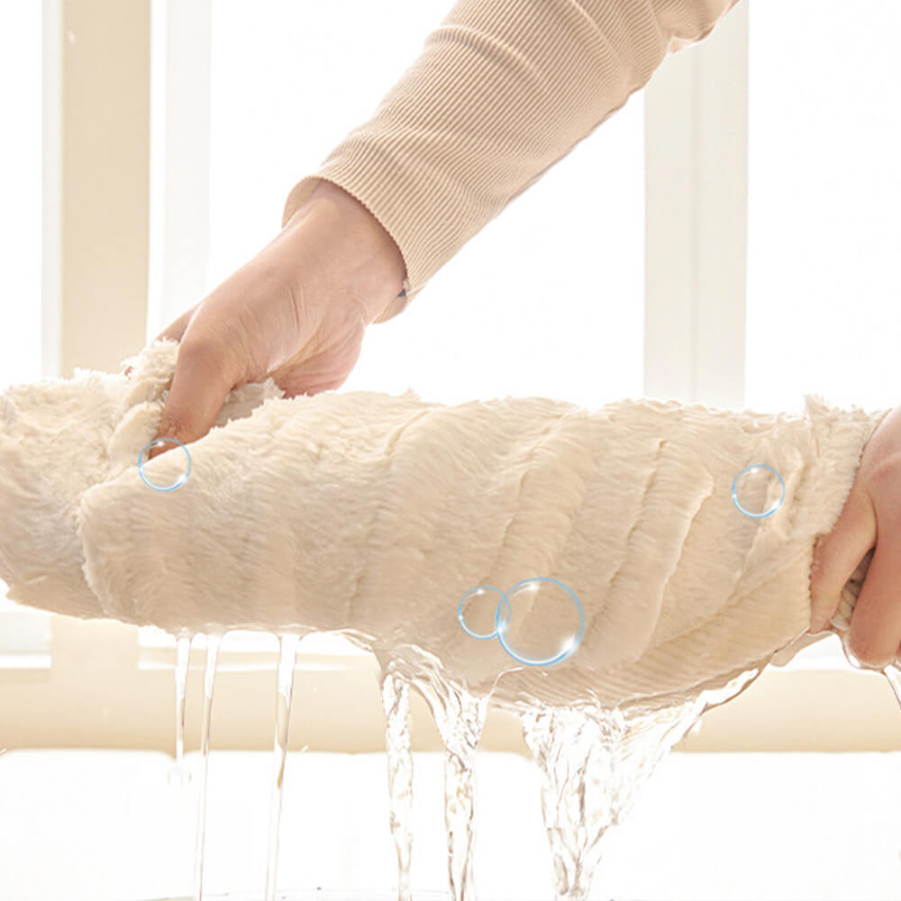 Pet-friendly wave textured plush non-slip sofa cover, extra durable.