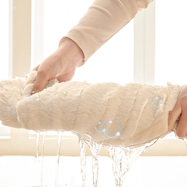 Pet-friendly wave textured plush non-slip sofa cover, extra durable.