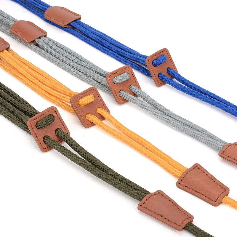 Yellow weatherproof nylon dog leash for reliable pet training and outdoor activities. High visibility.