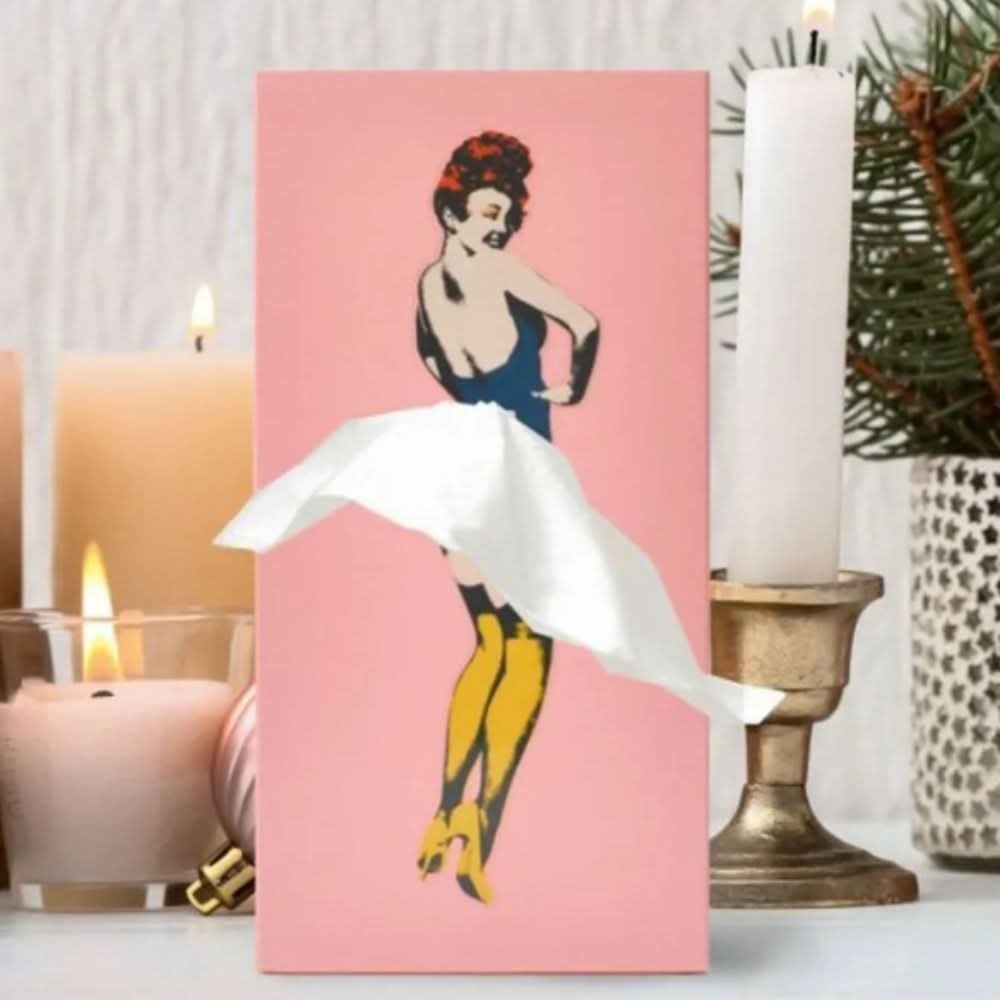 Charming whimsical tissue box holder, a functional and decorative plastic organizer for any room.