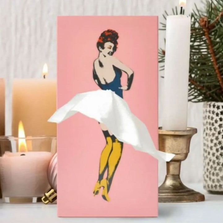 Charming whimsical tissue box holder, a functional and decorative plastic organizer for any room.