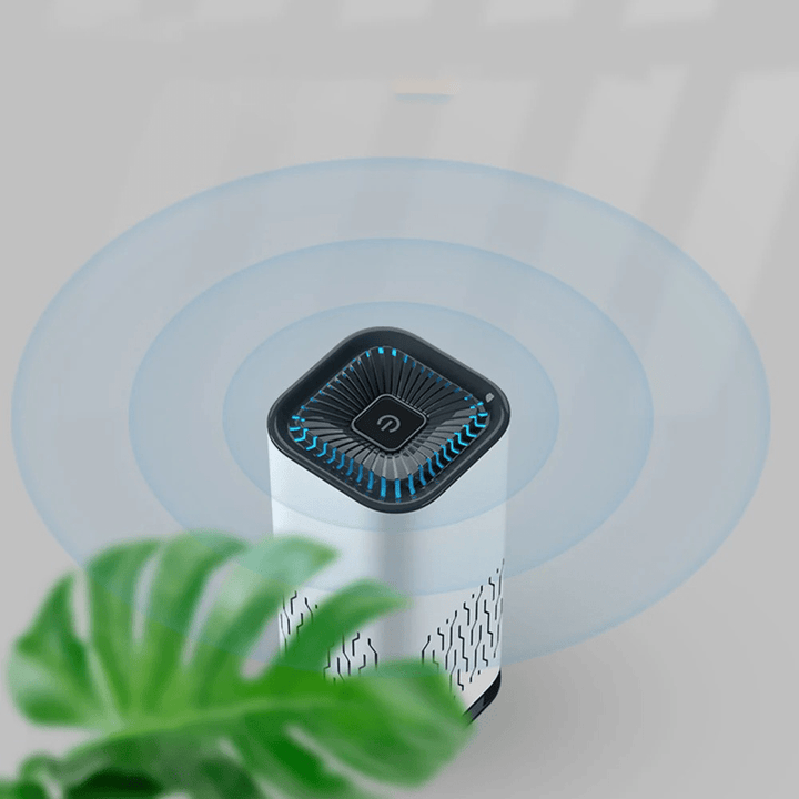 Modern air purifier for home, equipped with HEPA filter for pet dander and allergen control, quiet performance