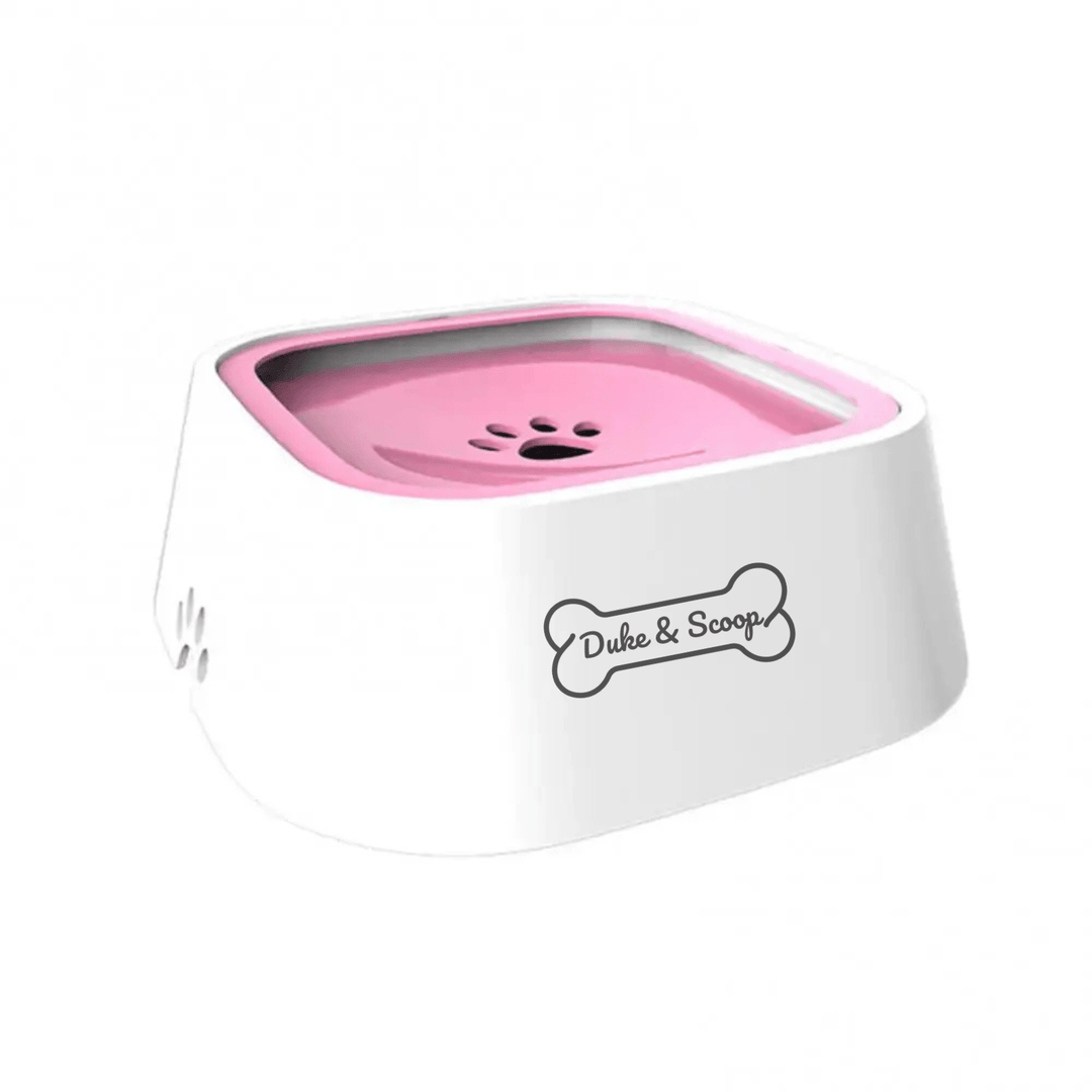 Close-up of a pet drinking bowl with anti-spill feature, perfect for dogs, cats, 2L capacity