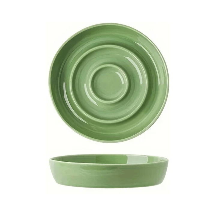 Smooth ceramic pet dining slow feeder bowl, durable and long-lasting