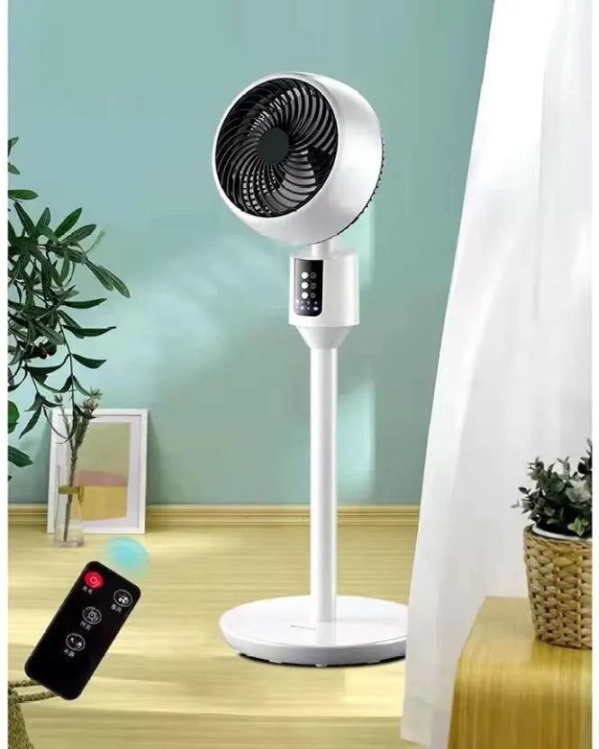 White height-adjustable pedestal & table fan for versatile cooling.