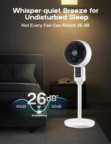 White 2-in-1 pedestal and desk fan, perfect for adjustable cooling and air circulation in any room.