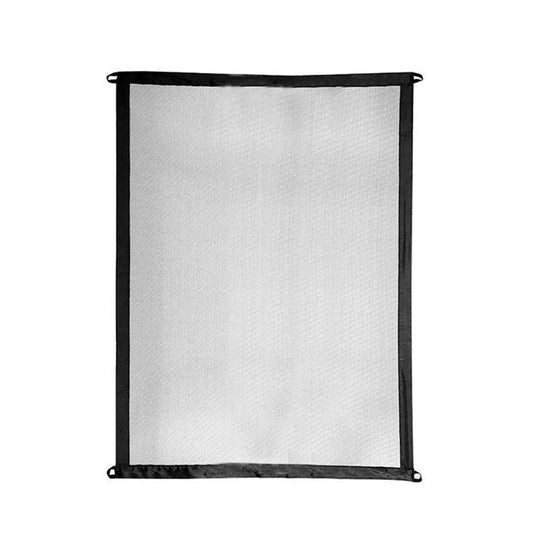 Modern, discreet pet safety gate blending into home decor, providing a barrier for dogs and cats
