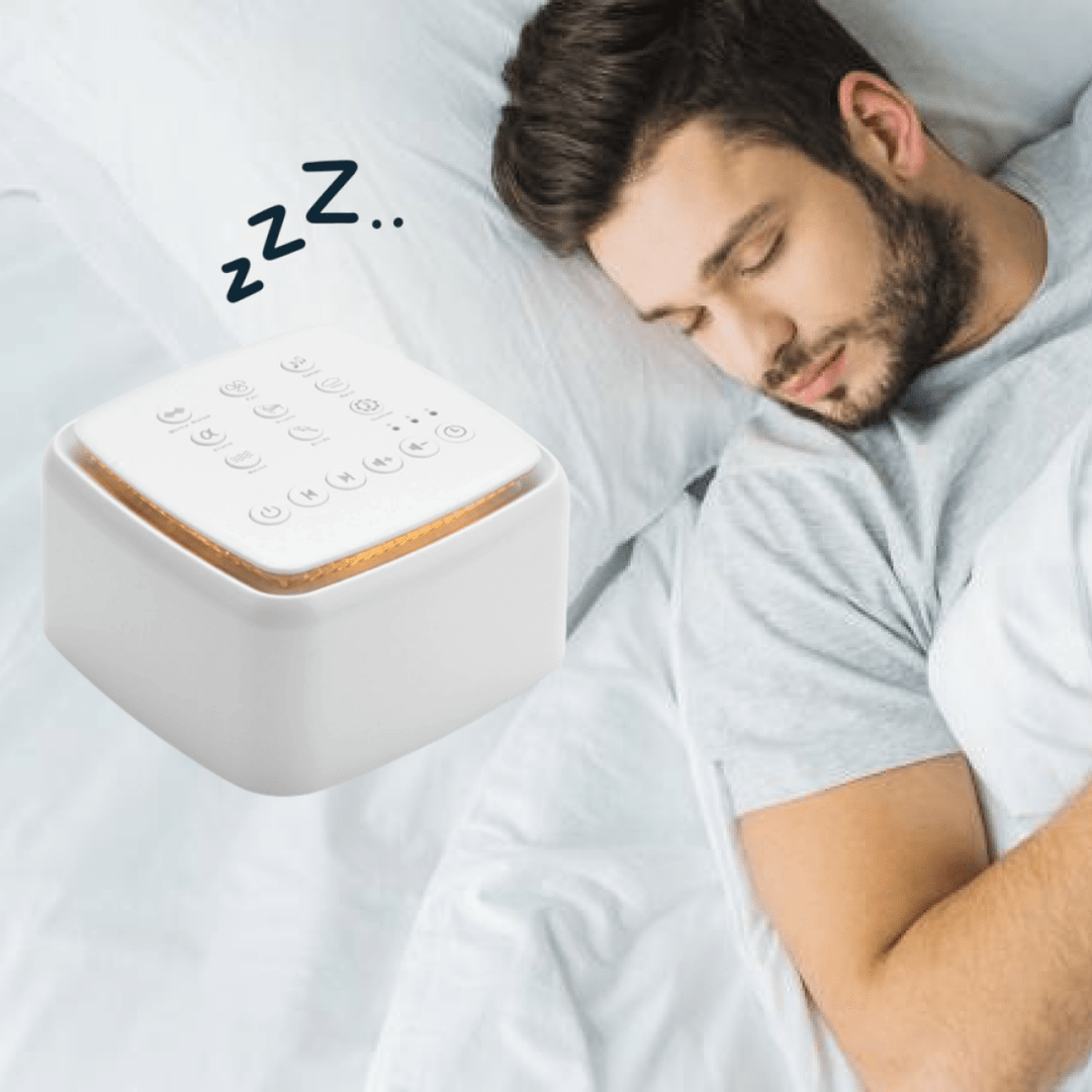 Sleep sound machine with adjustable white noise & nature sounds. Helps babies sleep & adults relax in any setting.