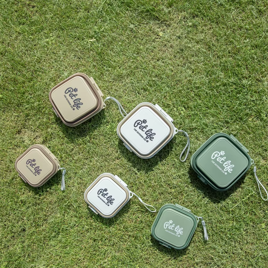 Stackable silicone pet supply storage box, perfect for keeping pet accessories tidy at home