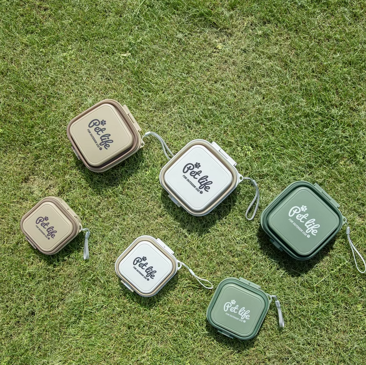 Stackable silicone pet supply storage box, perfect for keeping pet accessories tidy at home