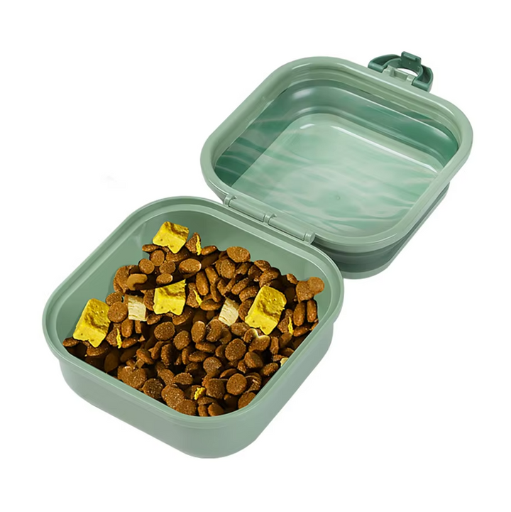 Ergonomic silicone pet supply box, designed for easy handling and portability of pet items