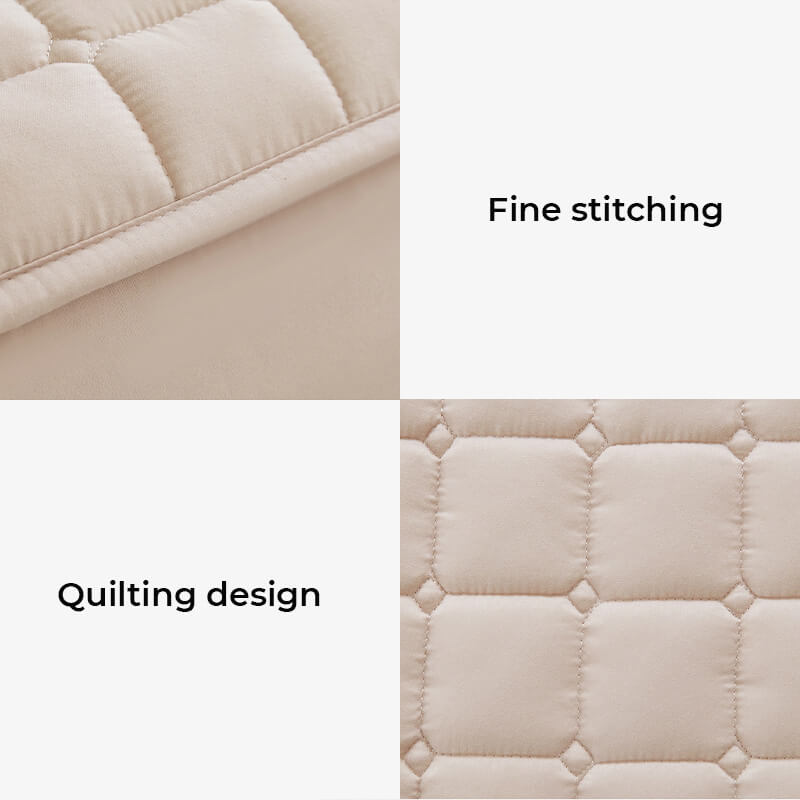 Diagram illustrating the waterproof barrier layer of a mattress protector for spill prevention.