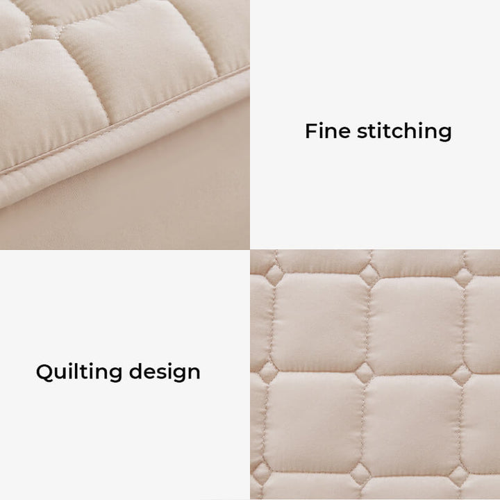 Diagram illustrating the waterproof barrier layer of a mattress protector for spill prevention.