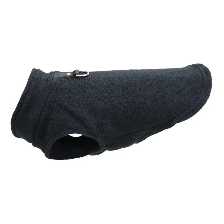 Cozy dog vest: small dog winter warm coat, fleece-lined with D-ring, ideal for outdoor walks.