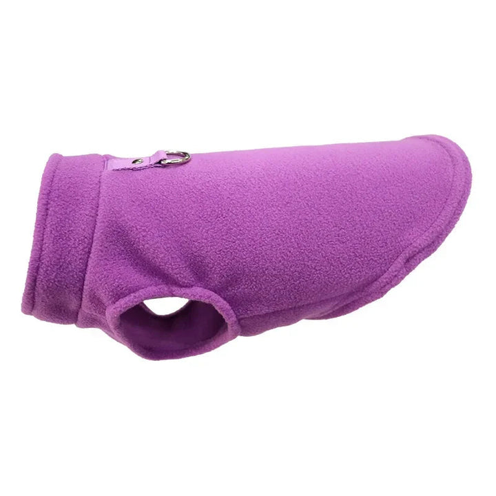 Cat clothes: warm winter pet coat with D-ring, suitable for small cats or dogs in cold weather.