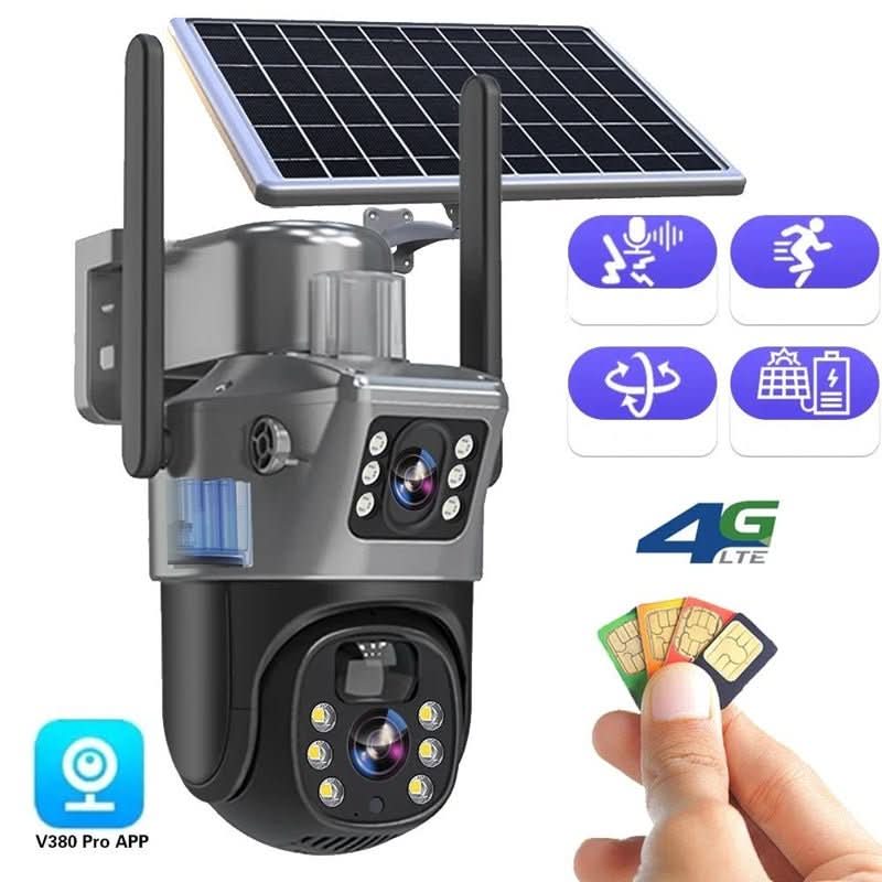 Weatherproof IP66 wireless 4K outdoor security camera, solar-charged for robust home protection.