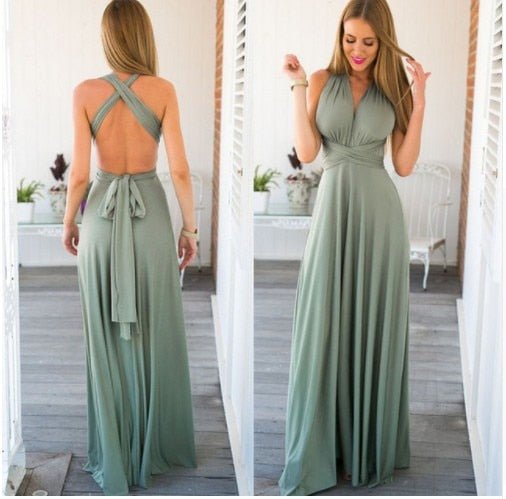 Comfortable & stylish adaptable women's maxi dress, perfect for long evenings out. Effortless elegance.